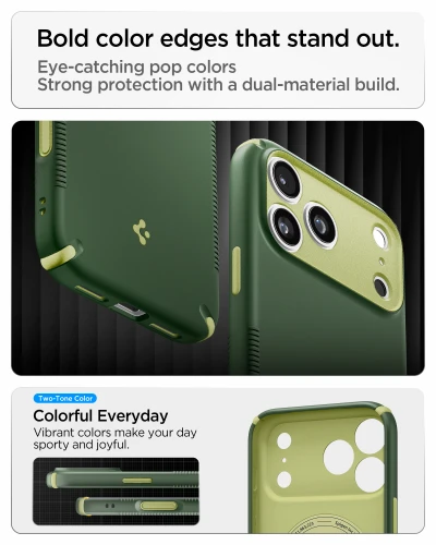 Etui Spigen Nano Pop Hybrid Mag do MagSafe do iPhone 18 Pro Max, zielone (6/16)