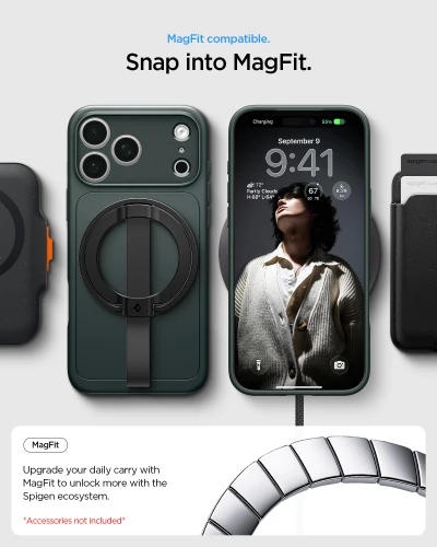 Etui Spigen Thin Fit Mag do MagSafe do iPhone 18 Pro Max, zielone (4/15)