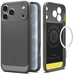 Etui Spigen Rugged Armor Mag do MagSafe do iPhone 18 Pro Max, szare