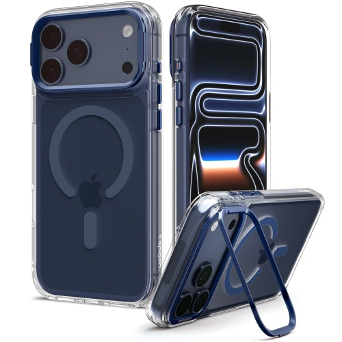 Etui Spigen Ultra Hybrid Optik S Mag do MagSafe do iPhone 18 Pro Max / 17 Pro Max, przezroczysto-granatowe (8/12)