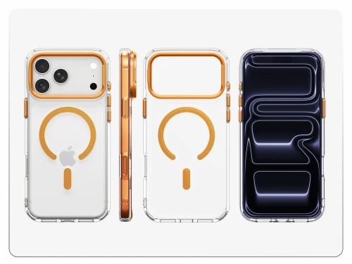Etui Spigen Ultra Hybrid Optik S Mag do MagSafe do iPhone 18 Pro Max / 17 Pro Max, przezroczysto-pomarańczowe (6/12)