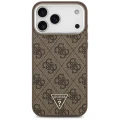 Etui Guess 4G Triangle Logo do iPhone 18 Pro Max / 17 Pro Max do MagSafe, brązowe