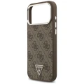 Etui Guess 4G Triangle Logo do iPhone 18 Pro Max / 17 Pro Max do MagSafe, brązowe