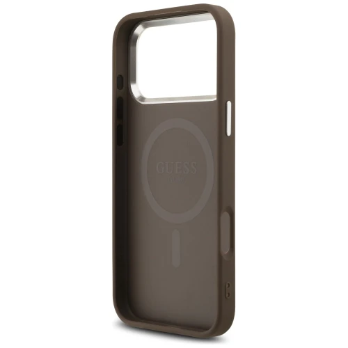 Etui Guess 4G Triangle Logo do iPhone 18 Pro Max / 17 Pro Max do MagSafe, brązowe