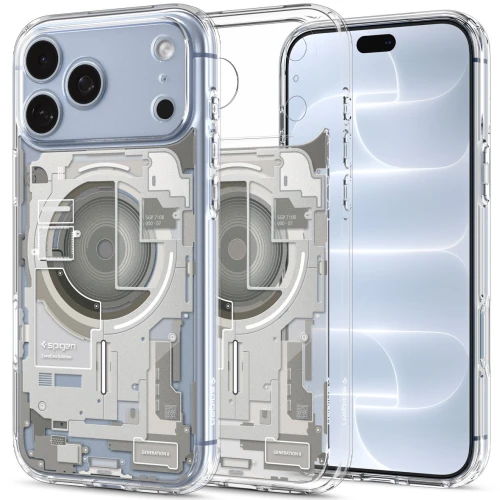Etui Spigen Ultra Hybrid Mag do MagSafe do iPhone 18 Pro Max, przezroczysto-beżowe (Zero One) (1/14)