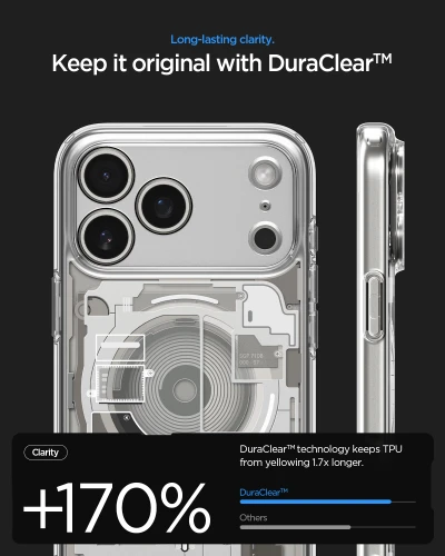 Etui Spigen Ultra Hybrid Mag do MagSafe do iPhone 18 Pro Max, przezroczysto-beżowe (Zero One) (5/14)