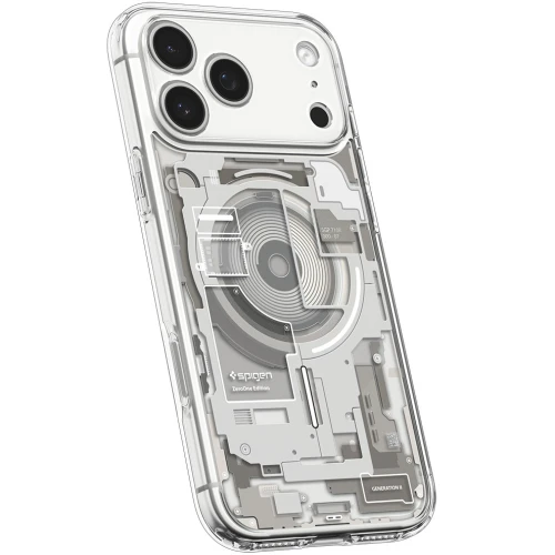 Etui Spigen Ultra Hybrid Mag do MagSafe do iPhone 18 Pro Max, przezroczysto-beżowe (Zero One) (6/14)
