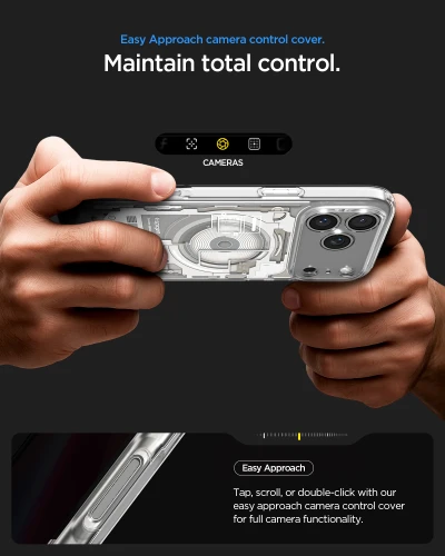 Etui Spigen Ultra Hybrid Mag do MagSafe do iPhone 18 Pro Max, przezroczysto-beżowe (Zero One) (8/14)