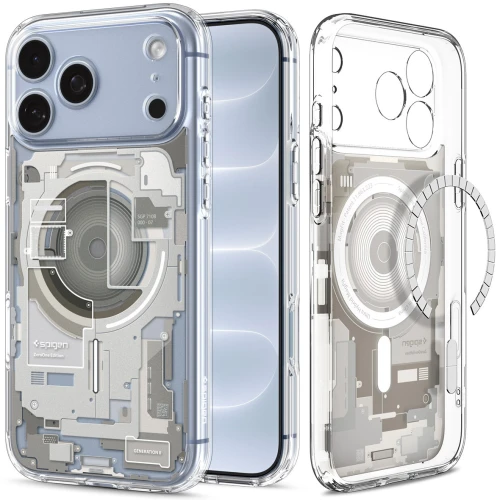 Etui Spigen Ultra Hybrid Mag do MagSafe do iPhone 18 Pro Max, przezroczysto-beżowe (Zero One) (9/14)