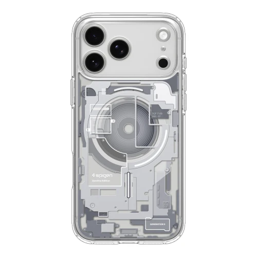 Etui Spigen Ultra Hybrid Mag do MagSafe do iPhone 18 Pro Max, przezroczysto-białe (Zero One) (10/14)