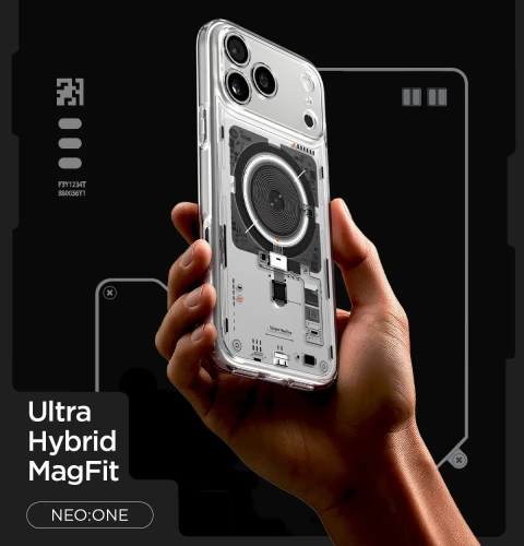 Etui Spigen Ultra Hybrid Mag do MagSafe do iPhone 18 Pro Max, przezroczysto-wzorzyste (Neo One) (7/14)
