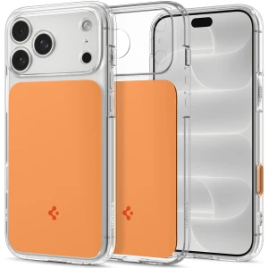 Etui Spigen Ultra Hybrid T Mag (CC) do MagSafe do iPhone 18 Pro Max, przezroczysto-pomarańczowe