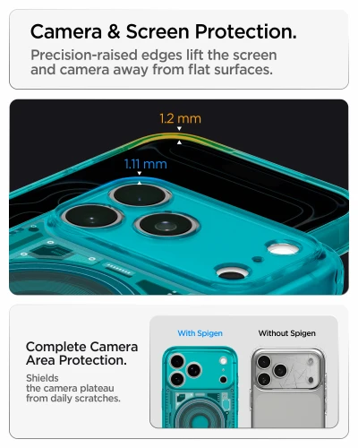 Etui Spigen Ultra Hybrid Mag do MagSafe do iPhone 18 Pro Max / 17 Pro Max, turkusowe (2/16)