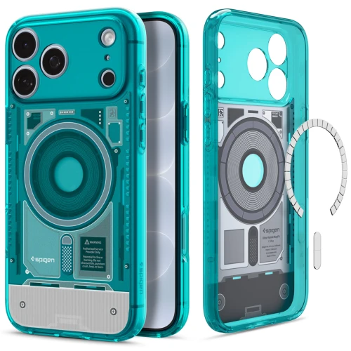 Etui Spigen Ultra Hybrid Mag do MagSafe do iPhone 18 Pro Max / 17 Pro Max, turkusowe (8/16)