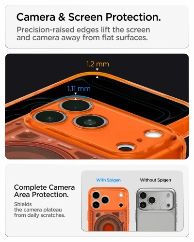 Etui Spigen Ultra Hybrid Mag do MagSafe do iPhone 18 Pro Max / 17 Pro Max, pomarańczowe (2/16)