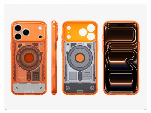 Etui Spigen Ultra Hybrid Mag do MagSafe do iPhone 18 Pro Max / 17 Pro Max, pomarańczowe (5/16)
