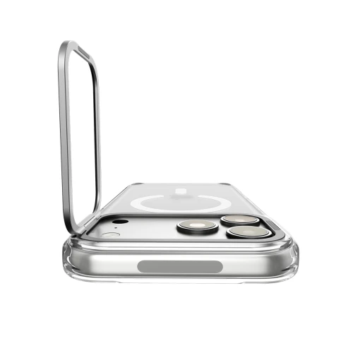 Etui Spigen Ultra Hybrid Optik S Mag do MagSafe do iPhone 18 Pro / 17 Pro, przezroczysto-srebrne (12/12)