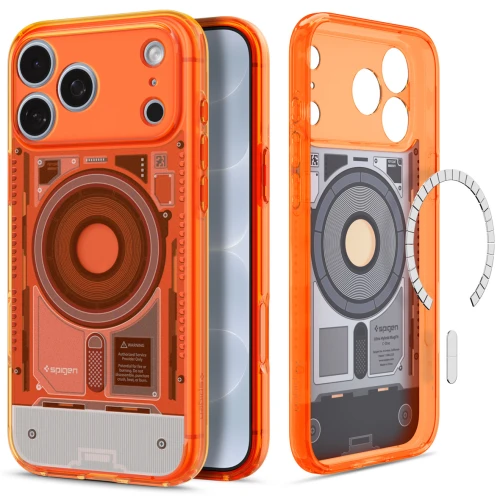 Etui Spigen Ultra Hybrid Mag do MagSafe do iPhone 18 Pro / 17 Pro, pomarańczowe (8/16)