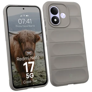 Pancerne etui Bizon Case Tur do Xiaomi Redmi Note 17 5G, jasnoszare