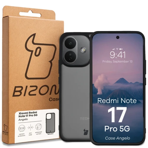 Etui Bizon Case Angelo do Xiaomi Redmi Note 17 Pro 5G, przydymione z czarną ramką (6/6)