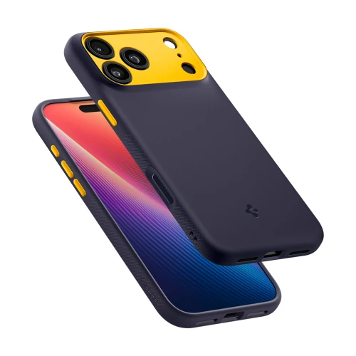 Etui Spigen Nano Pop Mag do MagSafe do iPhone 18 Pro, granatowo-żółte (5/9)