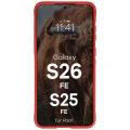 Pancerne etui + szkło hartowane Bizon Tur Pack do Galaxy S26 FE / S25 FE, czerwone (6/10)