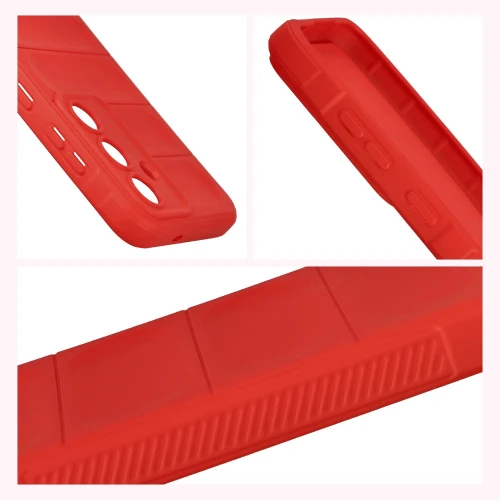 Pancerne etui + szkło hartowane Bizon Tur Pack do Galaxy S26 FE / S25 FE, czerwone (8/10)