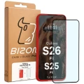 Pancerne etui + szkło hartowane Bizon Tur Pack do Galaxy S26 FE / S25 FE, czerwone (10/10)