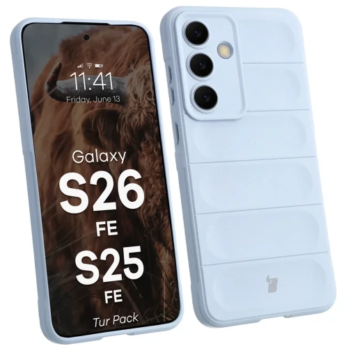 Pancerne etui + szkło hartowane Bizon Tur Pack do Galaxy S26 FE / S25 FE, jasnoniebieskie (3/10)