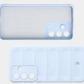 Pancerne etui + szkło hartowane Bizon Tur Pack do Galaxy S26 FE / S25 FE, jasnoniebieskie (7/10)