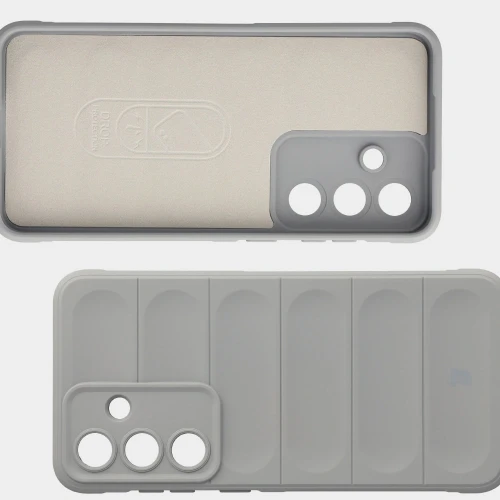 Pancerne etui + szkło hartowane Bizon Tur Pack do Galaxy S26 FE / S25 FE, jasnoszare (7/10)