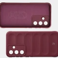 Pancerne etui + szkło hartowane Bizon Tur Pack do Galaxy S26 FE / S25 FE, burgundowe (7/10)