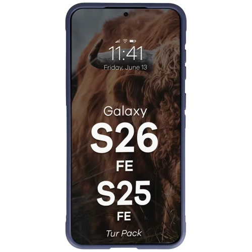 Pancerne etui + szkło hartowane Bizon Tur Pack do Galaxy S26 FE / S25 FE, granatowe (6/10)