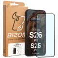 Pancerne etui + szkło hartowane Bizon Tur Pack do Galaxy S26 FE / S25 FE, czarne (10/10)