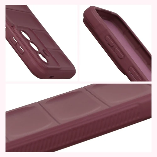 Pancerne etui + szkło hartowane Bizon Tur Pack do Galaxy A57 5G, burgundowe (8/10)