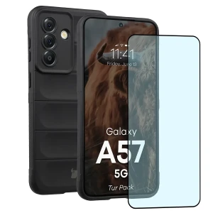 Pancerne etui + szkło hartowane Bizon Tur Pack do Galaxy A57 5G, czarne