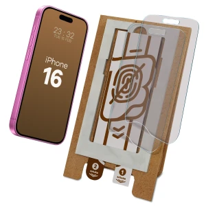 2x Folia matowa z eko aplikatorem Bizon Eplikator Film Matte do iPhone 16