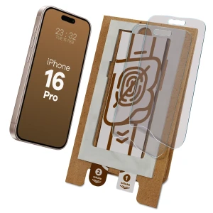 2x Folia matowa z eko aplikatorem Bizon Eplikator Film Matte do iPhone 16 Pro