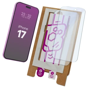 2x Szkło hybrydowe z eko aplikatorem Bizon Eplikator Hybrid Mule do iPhone 17