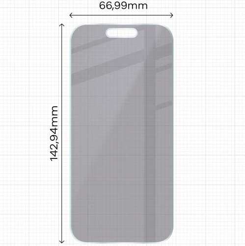 2x Prywatyzujące szklo hybrydowe z eko aplikatorem Bizon Eplikator Hybrid Shadow do iPhone 16 (2/5)