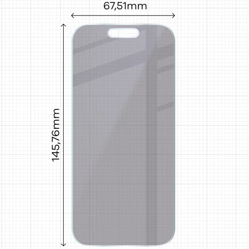 2x Prywatyzujące szklo hybrydowe z eko aplikatorem Bizon Eplikator Hybrid Shadow do iPhone 16 Pro (2/5)