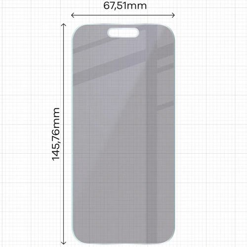 2x Prywatyzujące szklo hybrydowe z eko aplikatorem Bizon Eplikator Hybrid Shadow do iPhone 17 Pro (2/5)