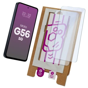 2x Szkło hybrydowe z eko aplikatorem Bizon Eplikator Hybrid Mule do Motorola Moto G56 5G