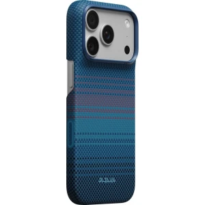 Etui aramidowe Pitaka Ultra-Slim Case do MagSafe, do iPhone 18 Pro / 17 Pro, niebieskie z kevlarem