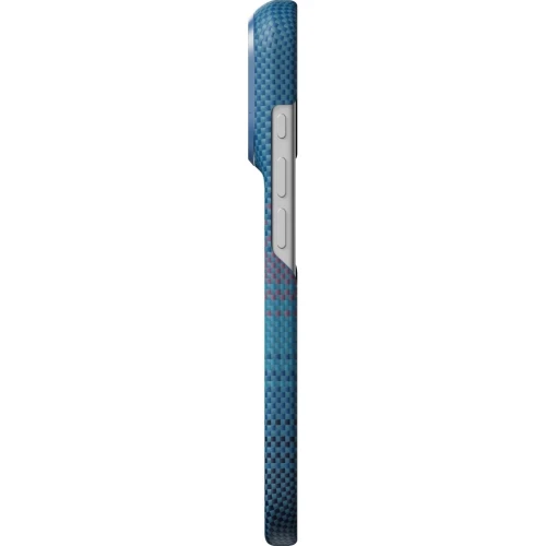 Etui aramidowe Pitaka Ultra-Slim Case do MagSafe, do iPhone 18 Pro / 17 Pro, niebieskie z kevlarem (2/14)
