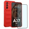 Pancerne etui + szkło hartowane Bizon Tur Pack do Galaxy A37 5G, czerwone (1/10)