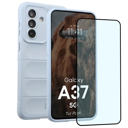 Pancerne etui + szkło hartowane Bizon Tur Pack do Galaxy A37 5G, jasnoniebieskie (1/10)