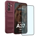 Pancerne etui + szkło hartowane Bizon Tur Pack do Galaxy A37 5G, burgundowe (1/10)
