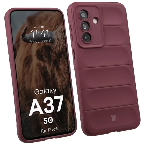 Pancerne etui + szkło hartowane Bizon Tur Pack do Galaxy A37 5G, burgundowe (3/10)