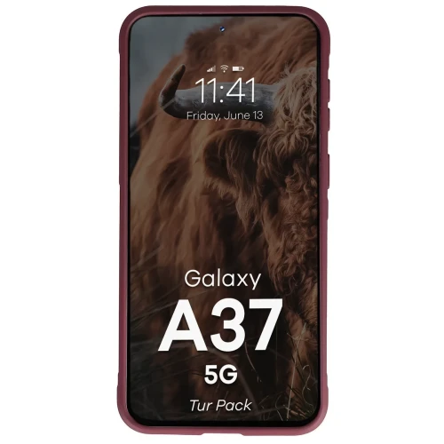 Pancerne etui + szkło hartowane Bizon Tur Pack do Galaxy A37 5G, burgundowe (6/10)